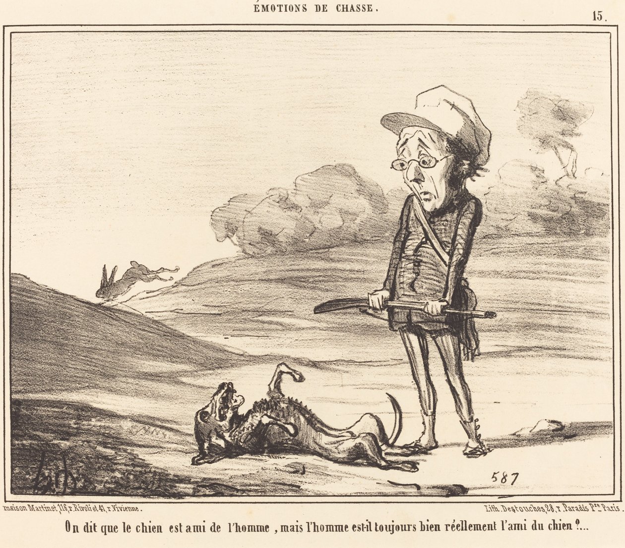 Se dice que el perro es amigo del hombre... de Honoré Daumier