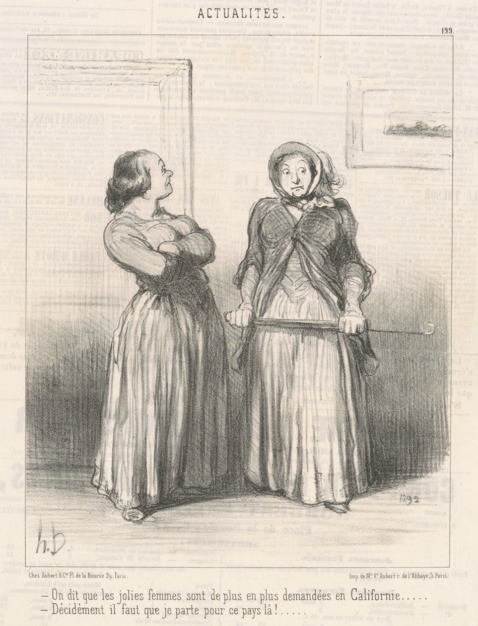 Se dice que las mujeres bonitas son... de Honoré Daumier