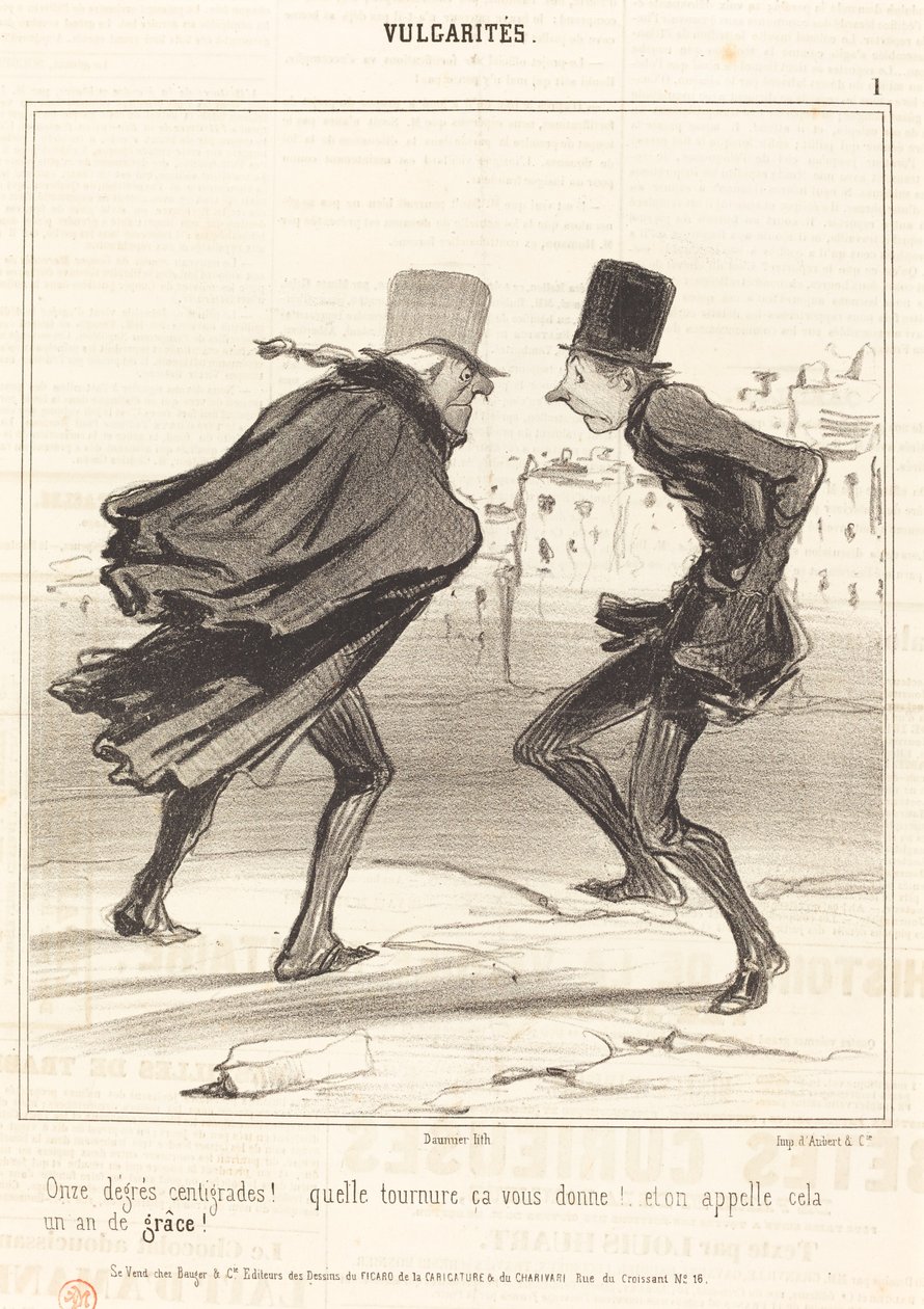 Once grados centígrados de Honoré Daumier