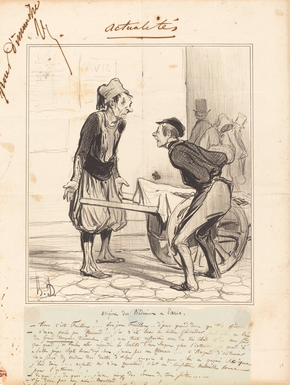 Origen de los beduinos en París de Honoré Daumier