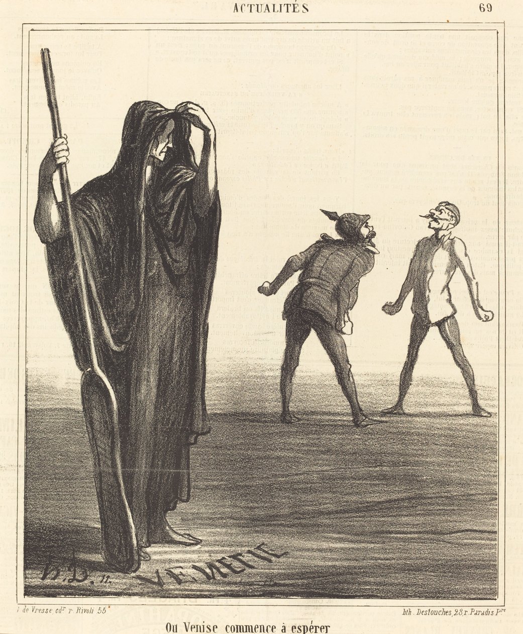 Donde Venecia comienza a esperar de Honoré Daumier