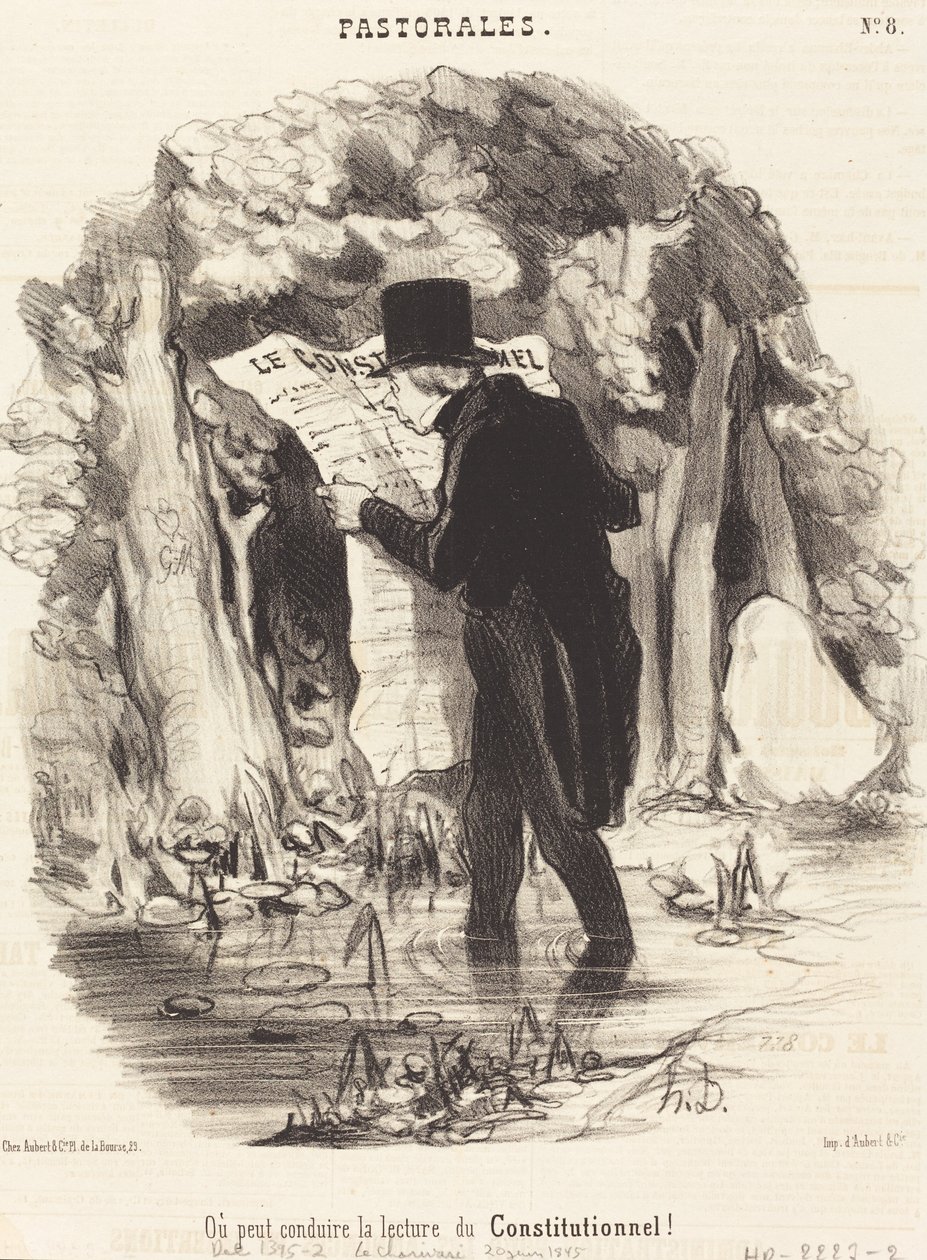 ¡A dónde puede llevar la lectura del Constitucional! de Honoré Daumier