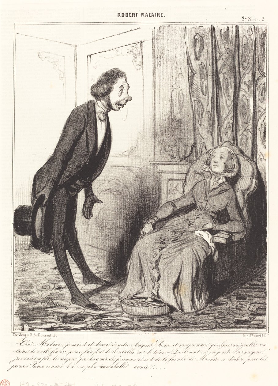 Sí, Madame, estoy totalmente dedicado a nuestro... Príncipe... de Honoré Daumier