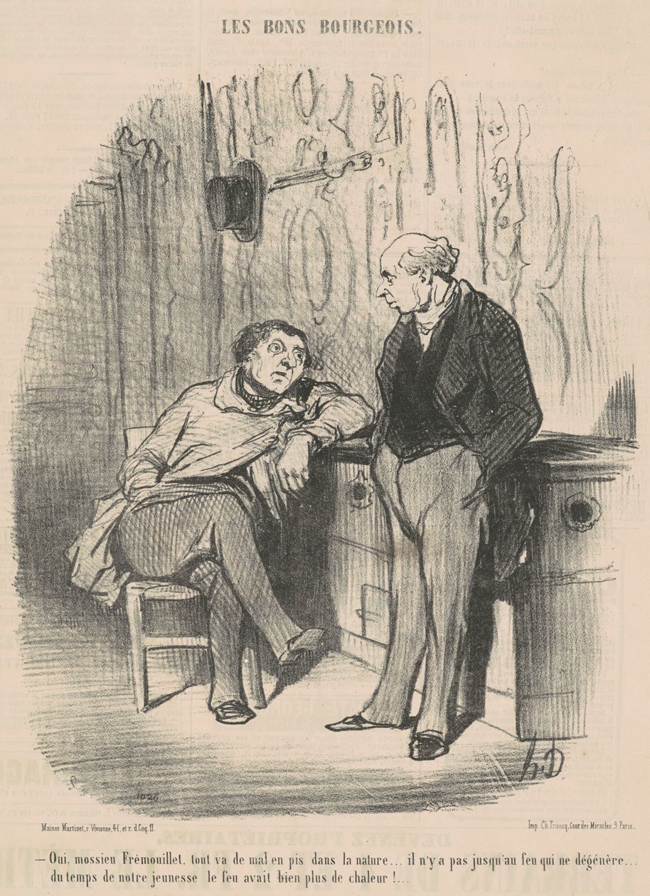 Sí, señor Fremouillet, todo va de mal en peor... de Honoré Daumier