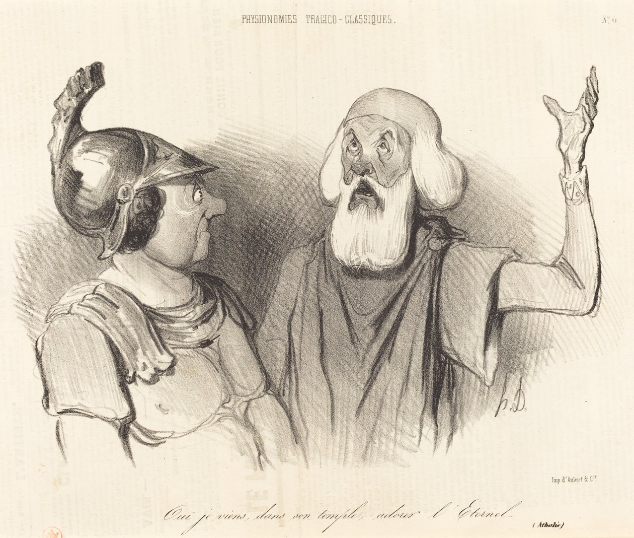 Sí, vengo, en su templo... de Honoré Daumier