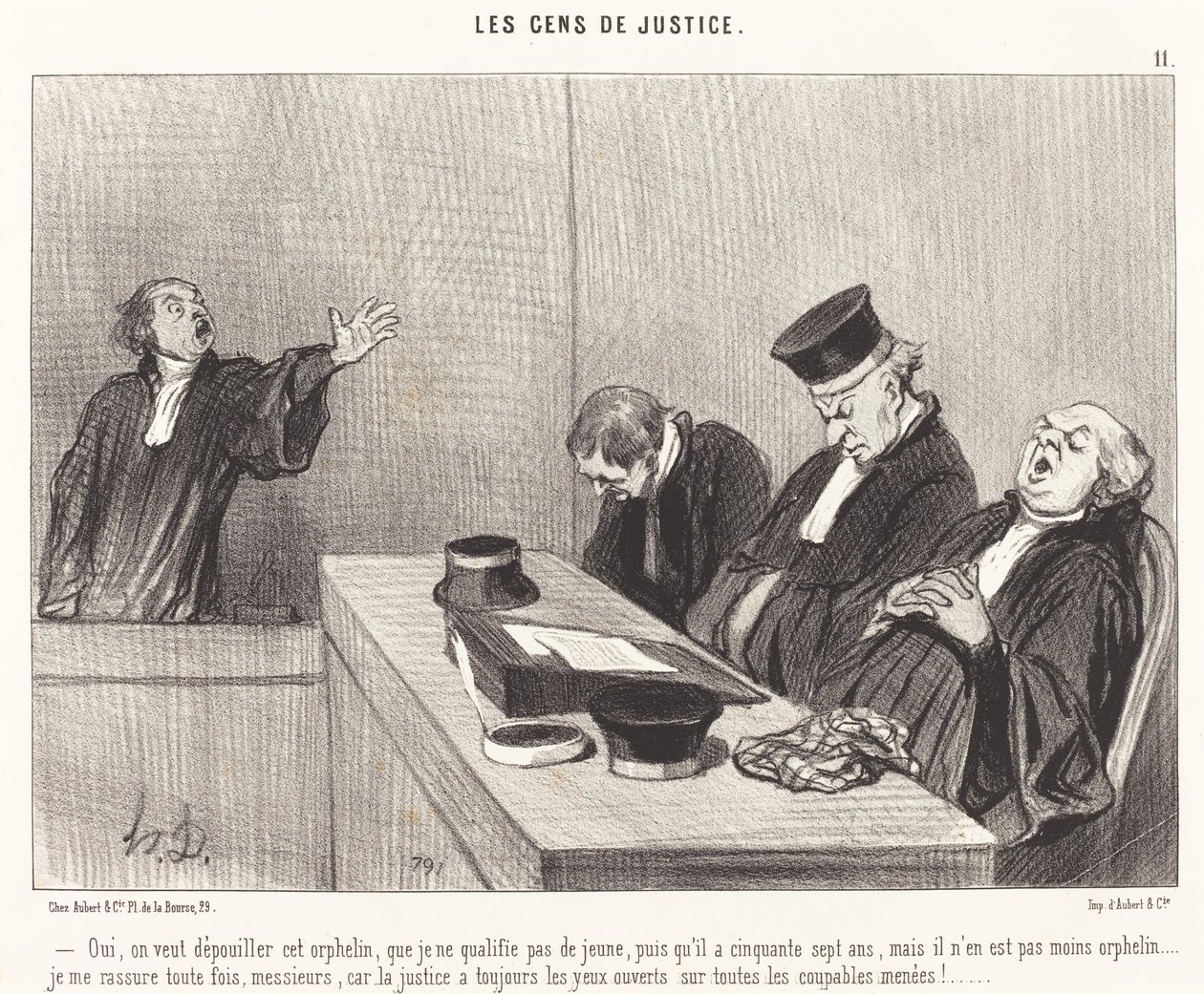 Sí, quieren despojar a este huérfano... de Honoré Daumier