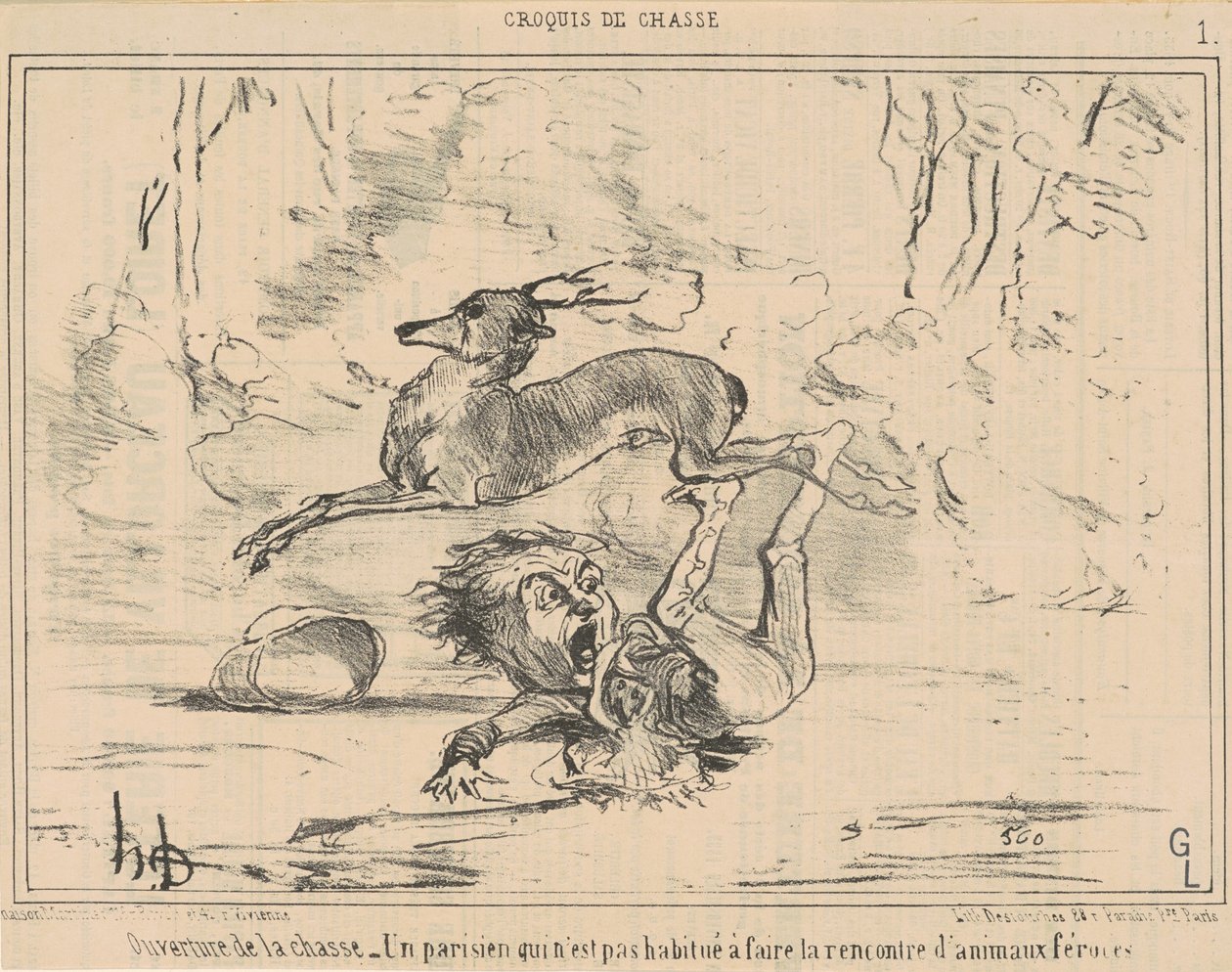 Apertura de la caza de Honoré Daumier
