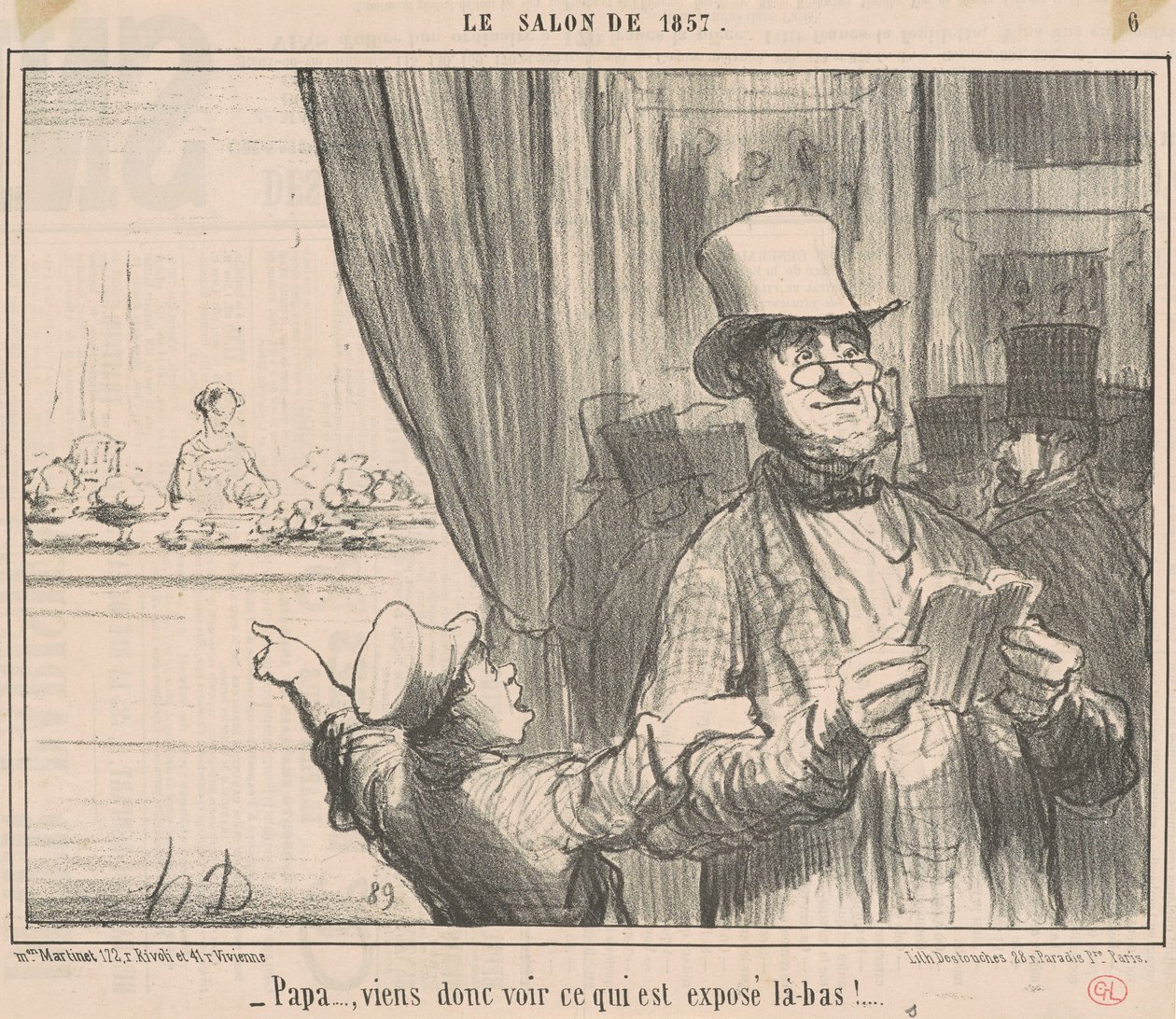 Papá... ven a ver lo que es... de Honoré Daumier