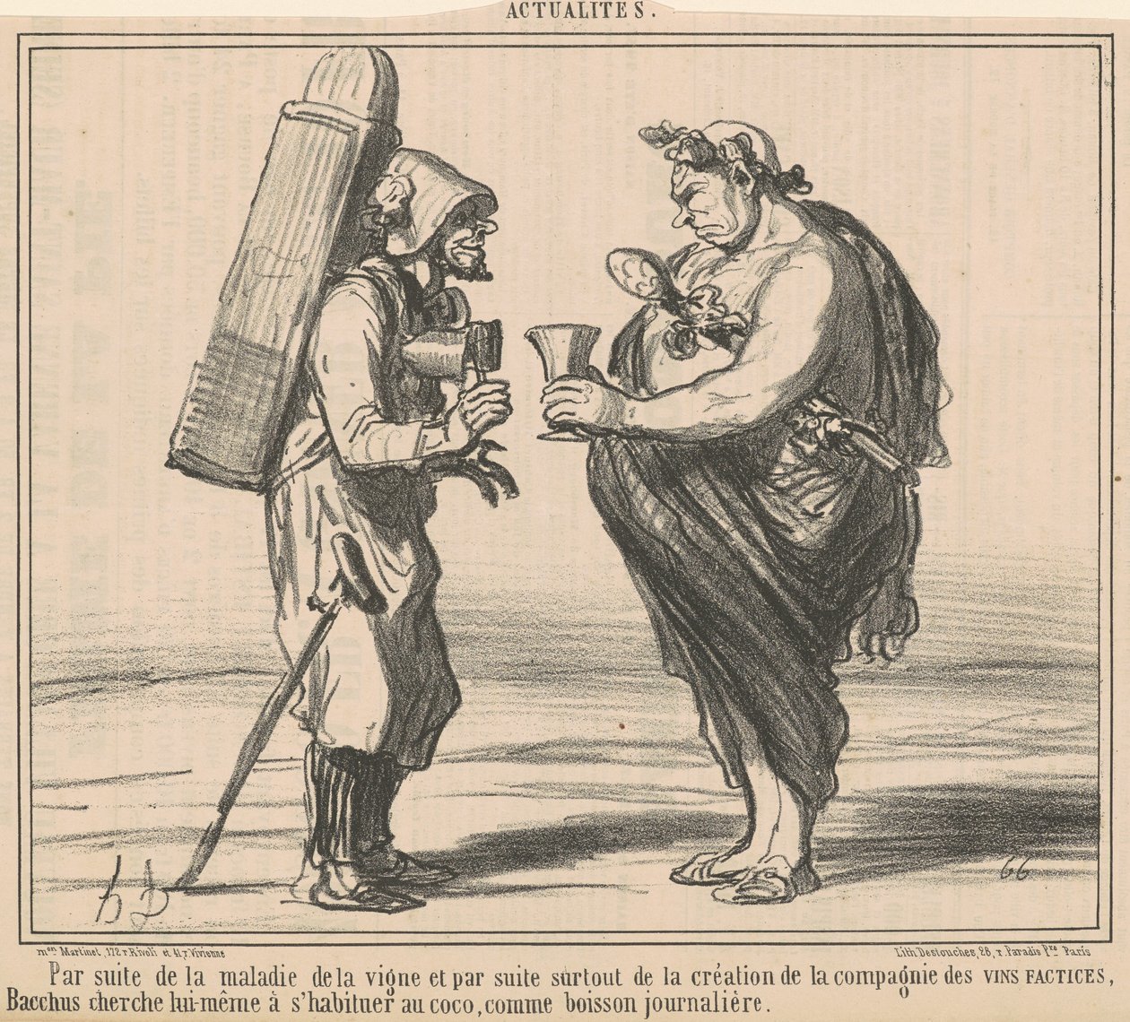 Debido a la enfermedad de la vid de Honoré Daumier