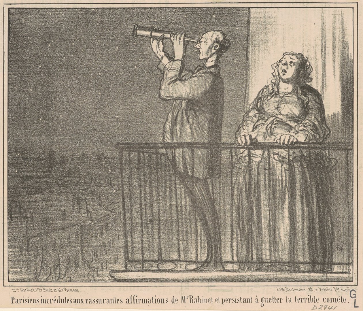 Parisiens incrédules de Honoré Daumier