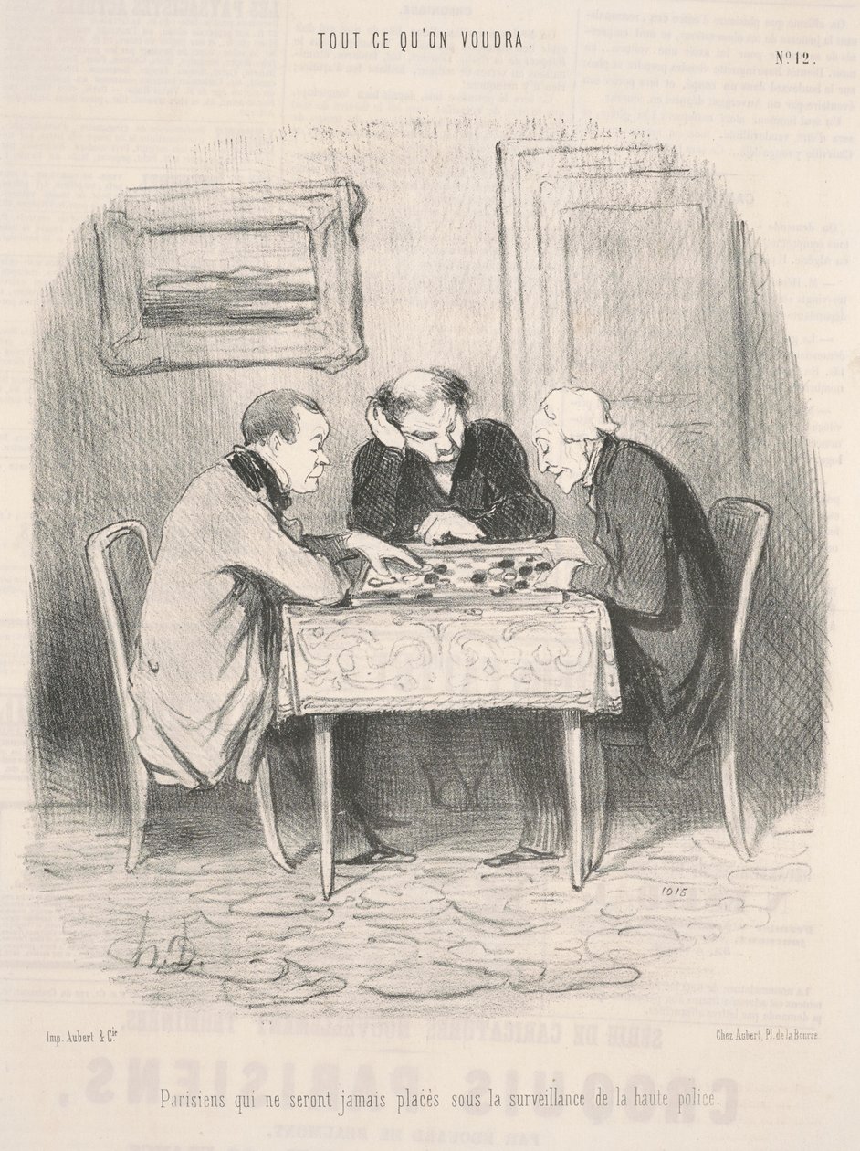 Parisiens qui ne seront jamais ... sous la surveillance ... de Honoré Daumier