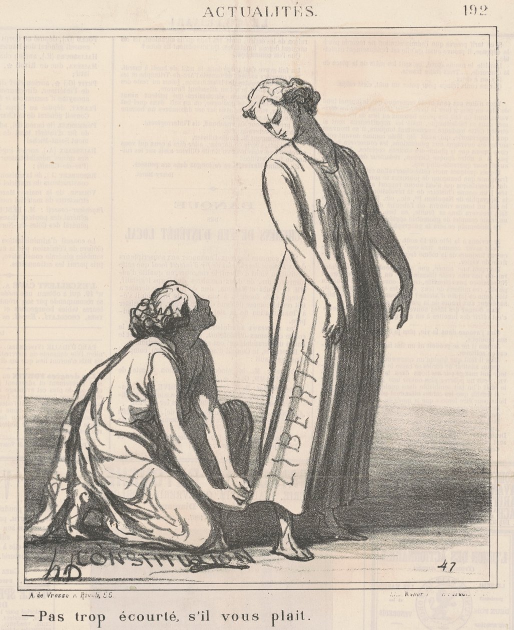 No Demasiado Corto, por Favor de Honoré Daumier
