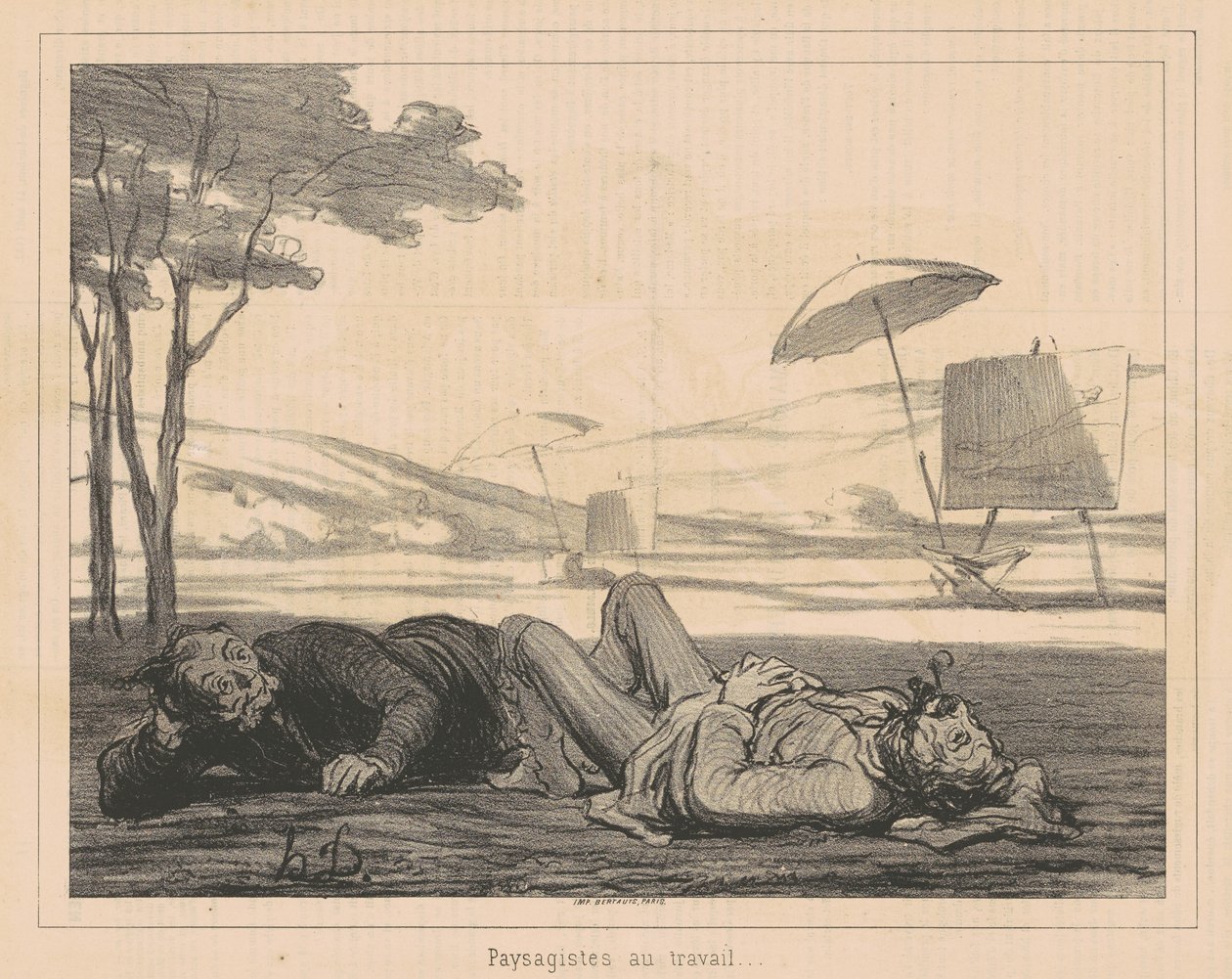 Paisajistas en el Trabajo de Honoré Daumier