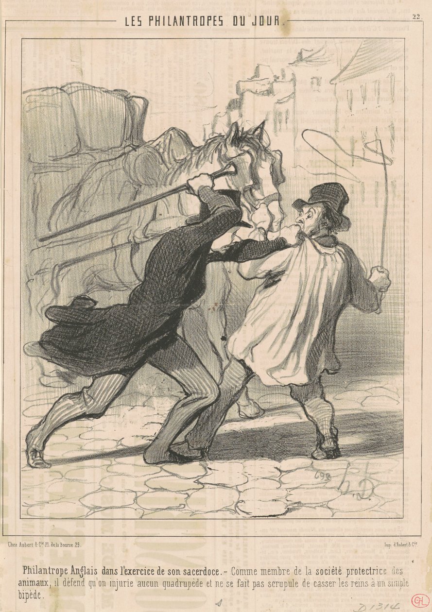 Filántropo inglés en el ejercicio... de Honoré Daumier