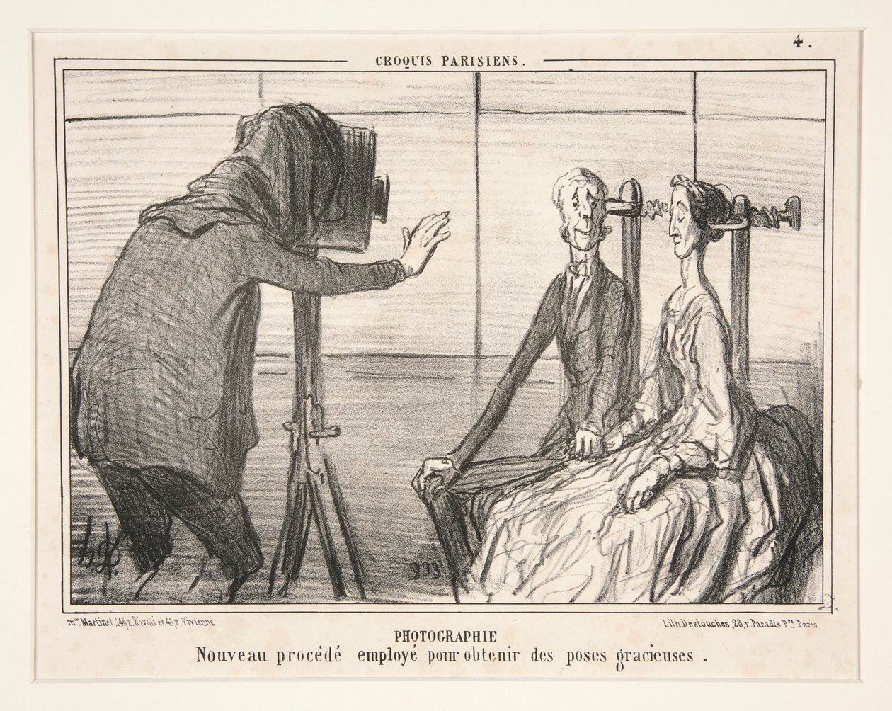 Fotografía. Nuevo proceso utilizado para obtener poses elegantes, a partir de bocetos parisinos. de Honoré Daumier