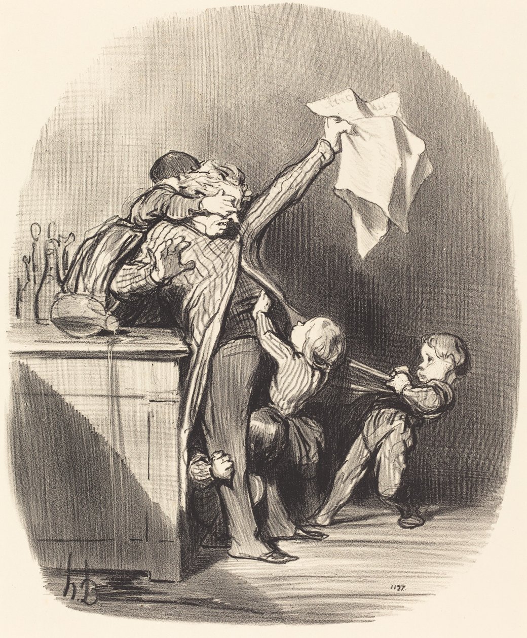 Placeres de la paternidad de Honoré Daumier
