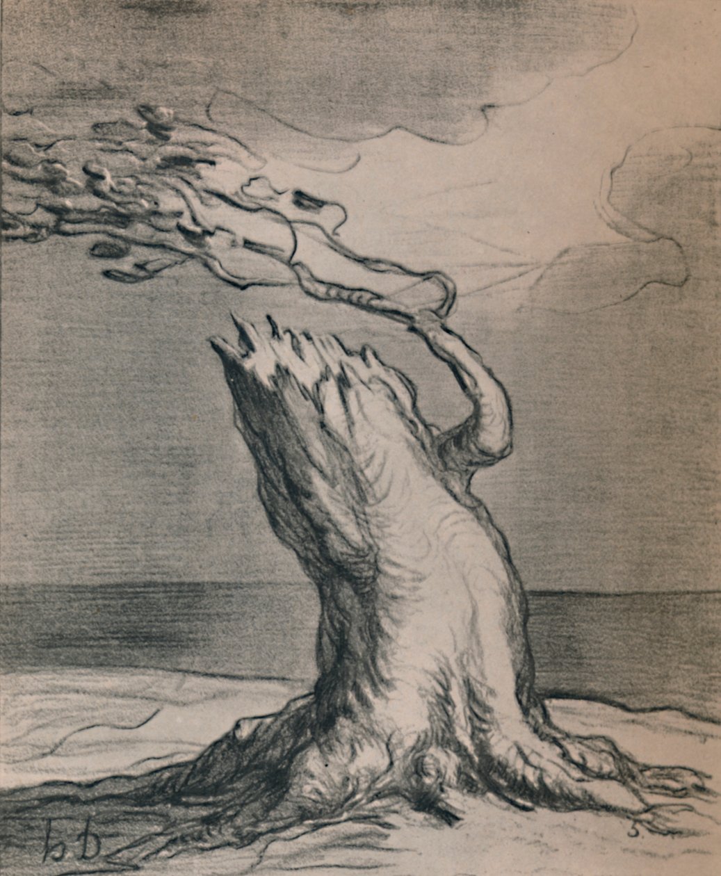 ¡Pobre Francia! El tronco está arruinado, 1871, 1946 de Honoré Daumier