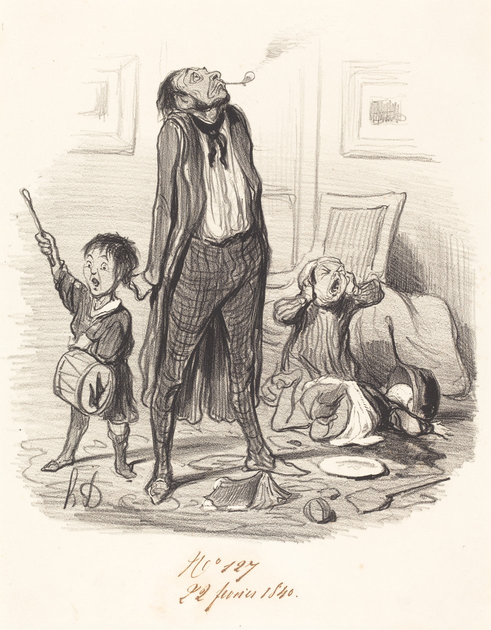 Poeta clásico componiendo una égloga de Honoré Daumier