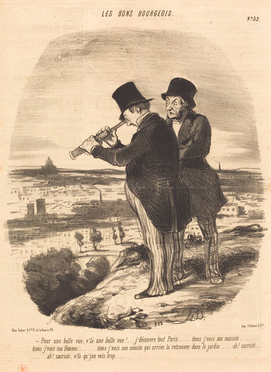 Para una bella vista, ¡aquí tienes una bella vista!... de Honoré Daumier