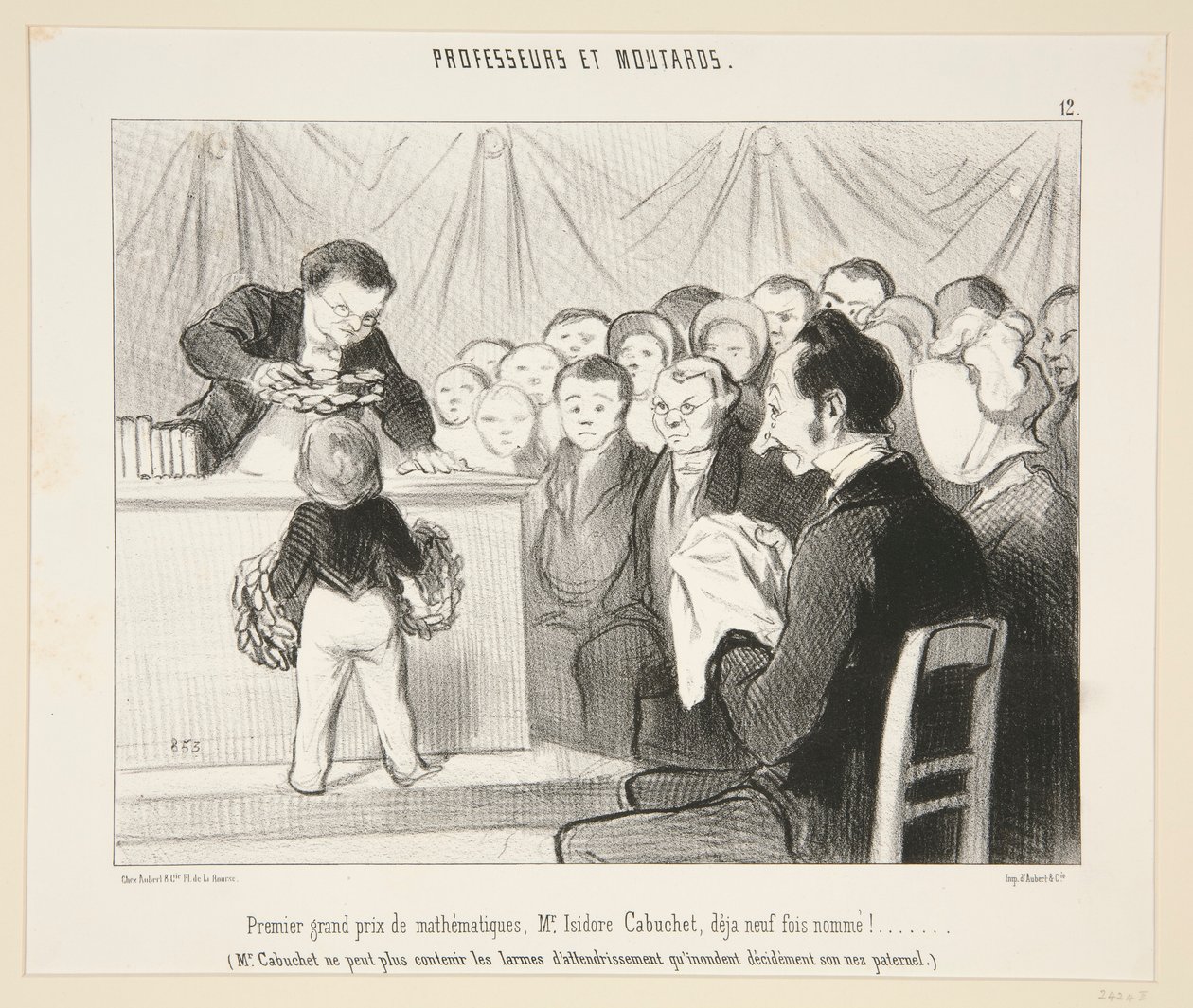 Primer gran premio de matemáticas, Sr. Isidore Cabuchet?. #12 de Profesores y Mostazas de Honoré Daumier
