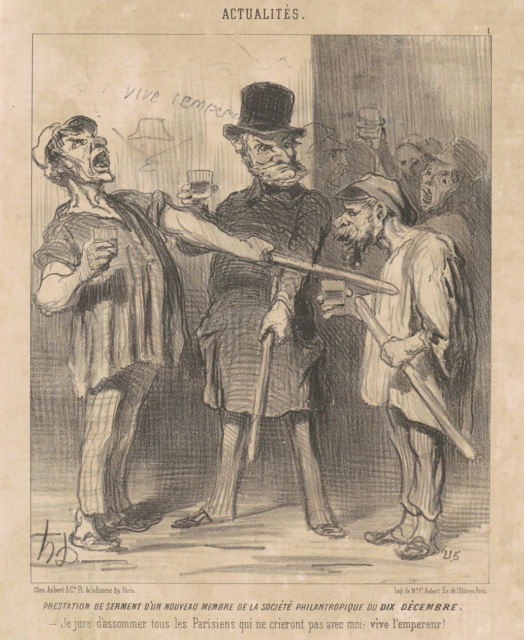 Prestation ... de un ... miembro ... del diez de diciembre ... de Honoré Daumier