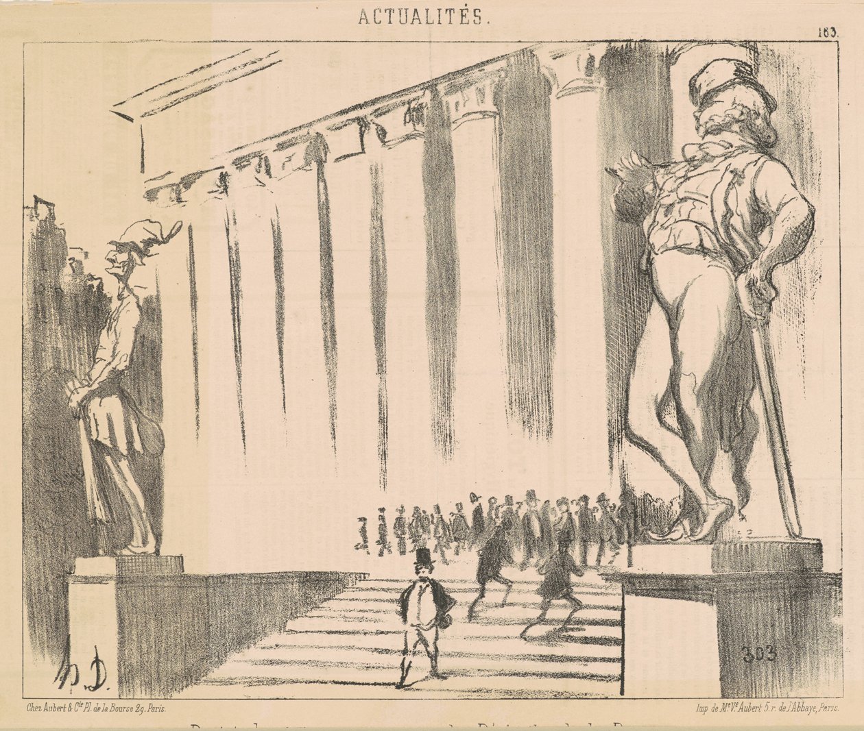 Proyecto de estatuas para adornar... la Bolsa de Honoré Daumier