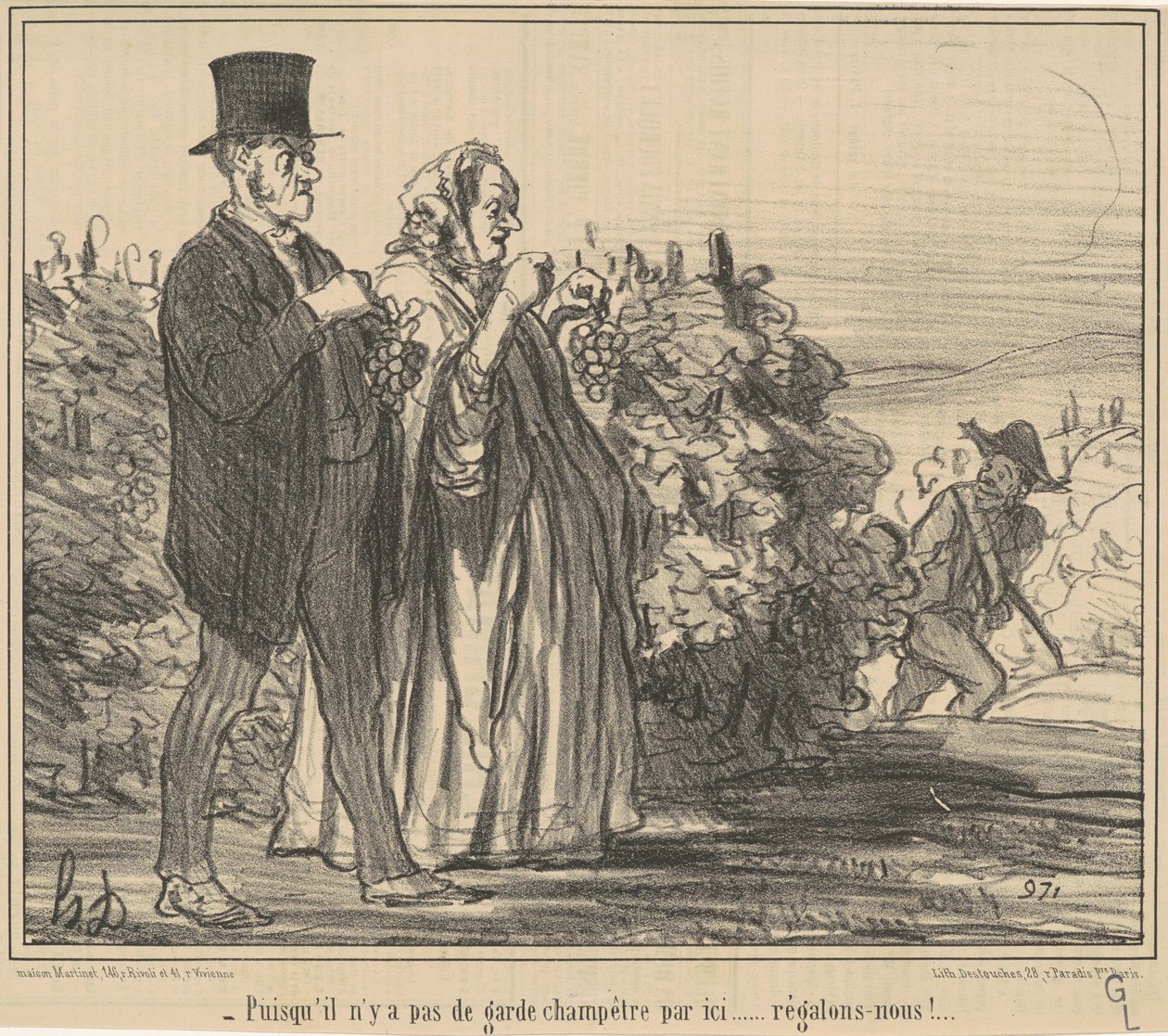 Puesto que no hay guardabosques... de Honoré Daumier