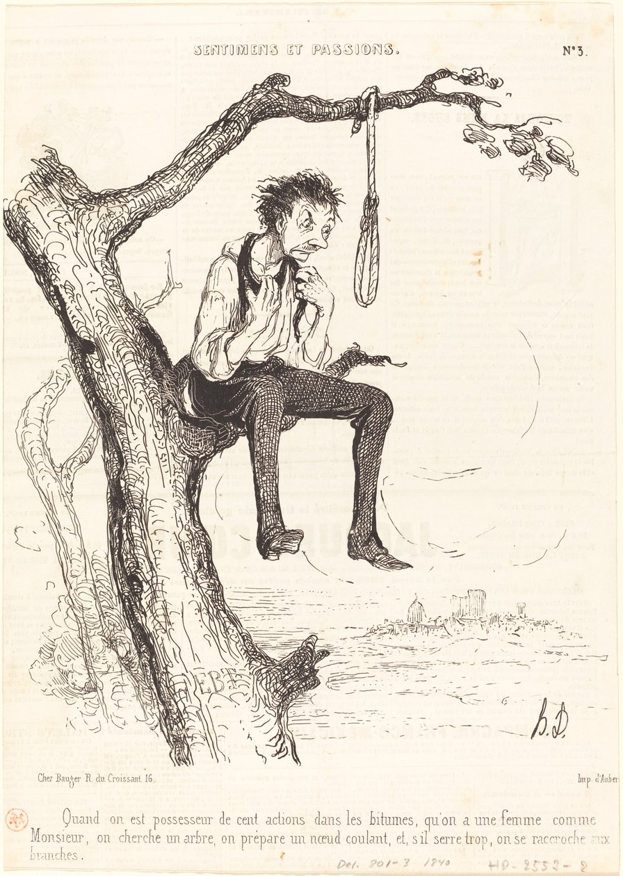 Cuando uno es poseedor de cien acciones... de Honoré Daumier