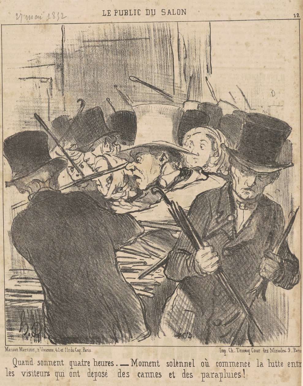 Cuando suenan las cuatro de Honoré Daumier