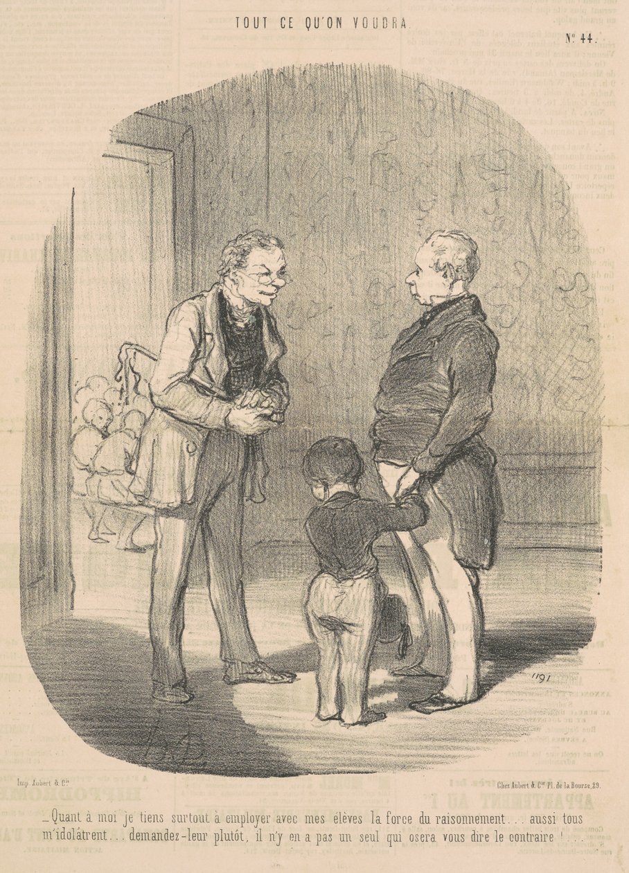 En cuanto a mí, me inclino a emplear ... la fuerza del razonamiento de Honoré Daumier