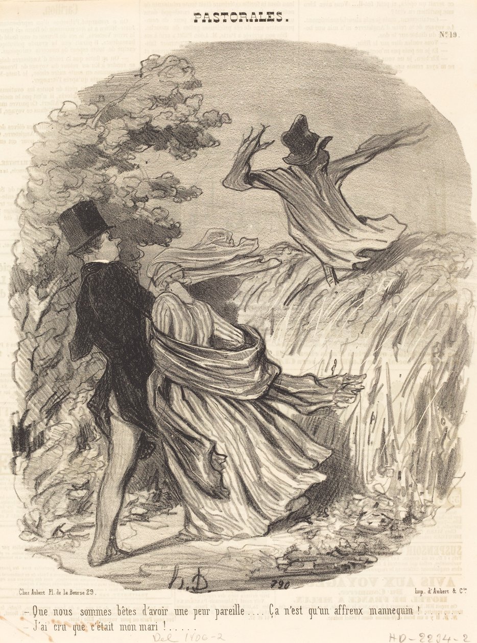 Qué tontos somos por tener tanto miedo... de Honoré Daumier