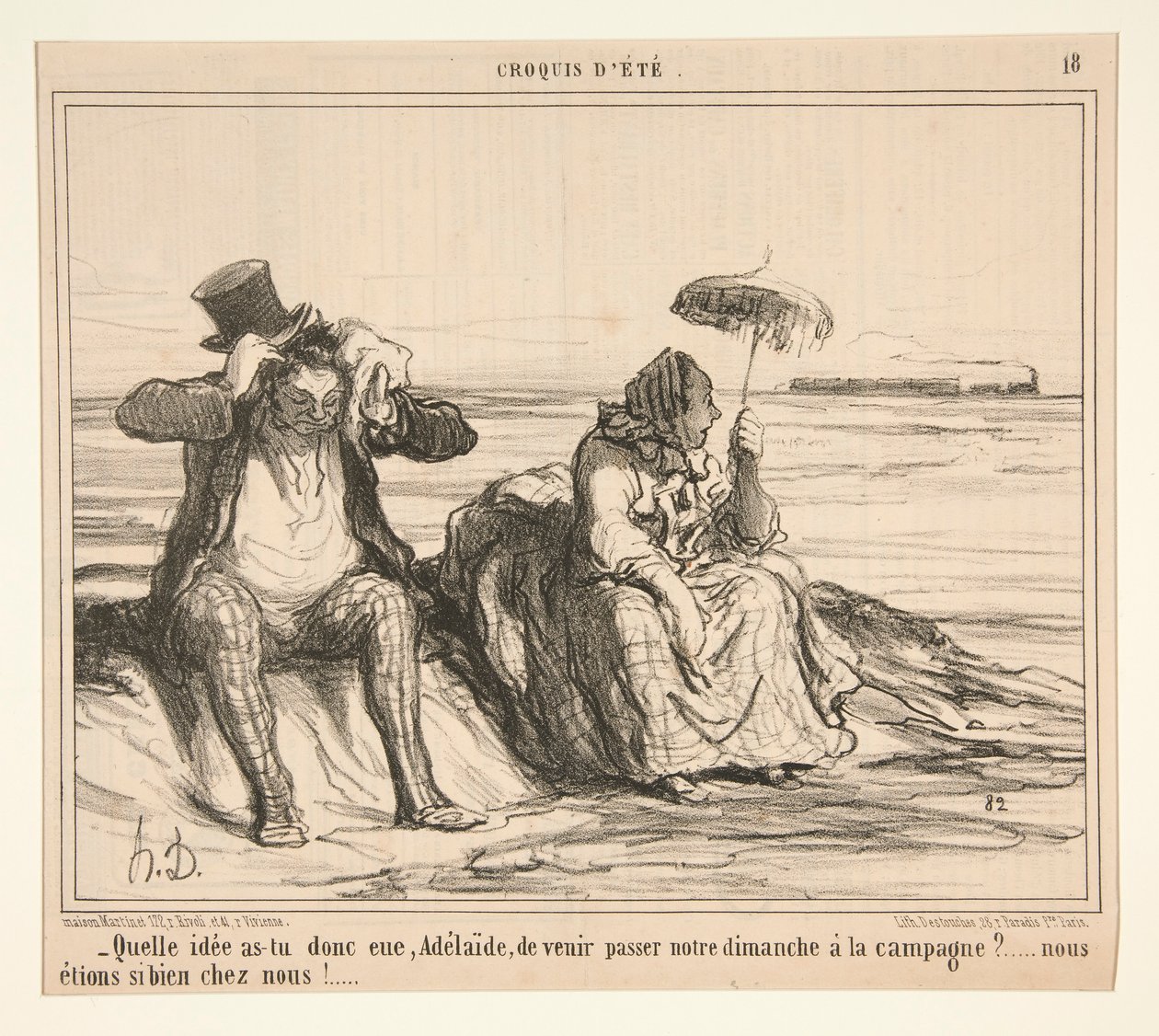 ¿Qué idea tuviste, Adelaida, de venir y pasar? de Honoré Daumier