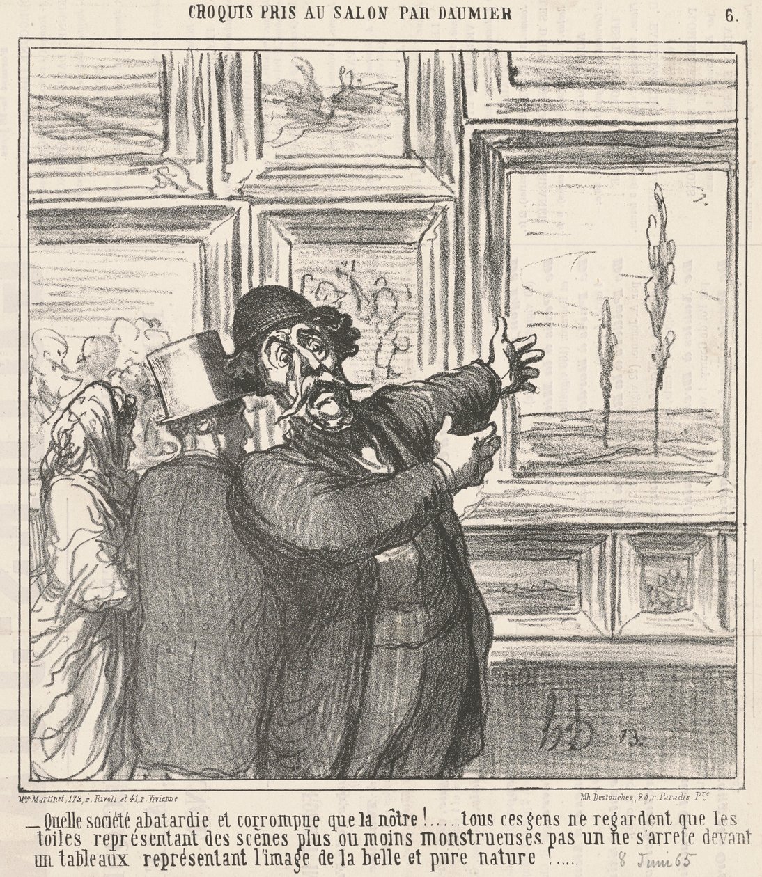 Qué sociedad abatida y corrompida... de Honoré Daumier