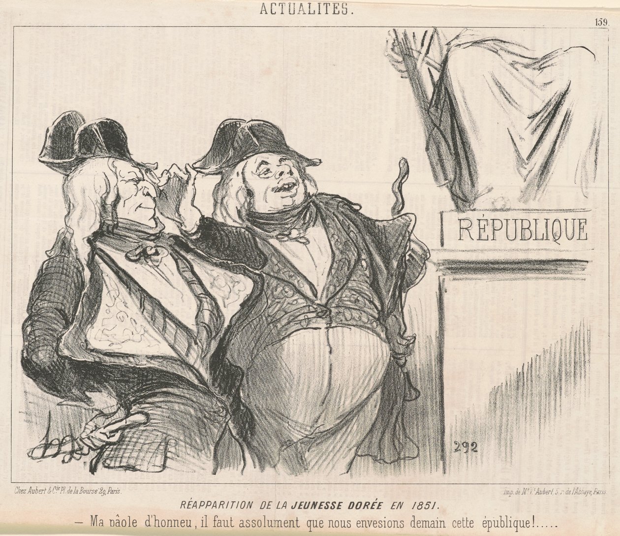 Reaparición de la juventud dorada en 1851 de Honoré Daumier