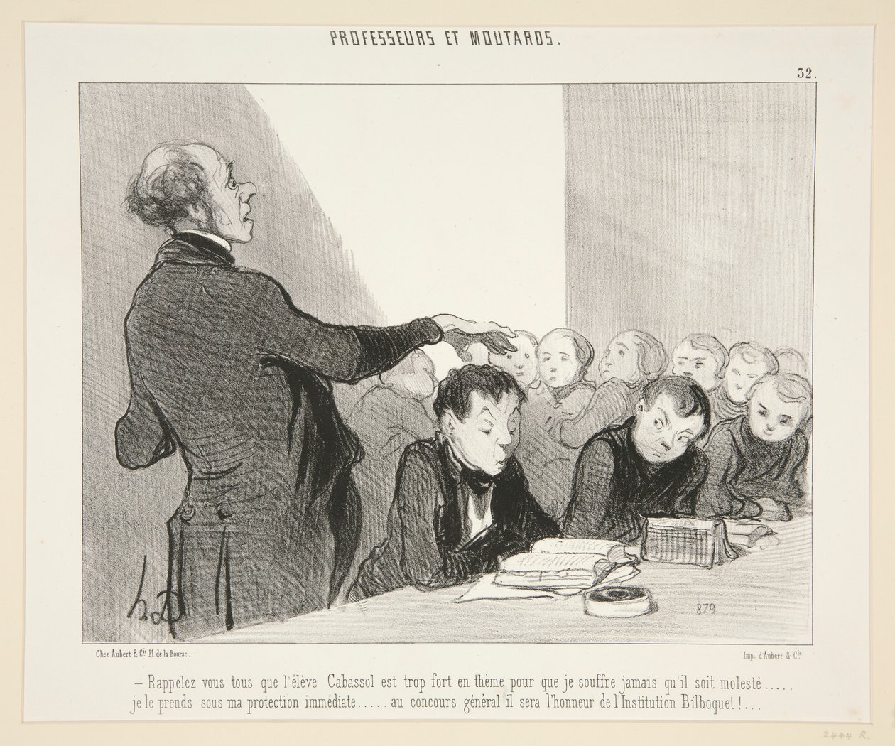 Recuerda todo lo que el alumno Cabussol.. - #32 de Profesores y Moutards de Honoré Daumier