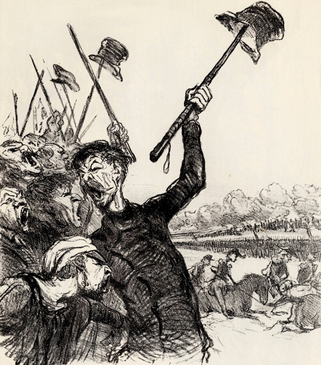 Ratapoil y su personal: ¡Viva el Emperador!, 1851 de Honoré Daumier