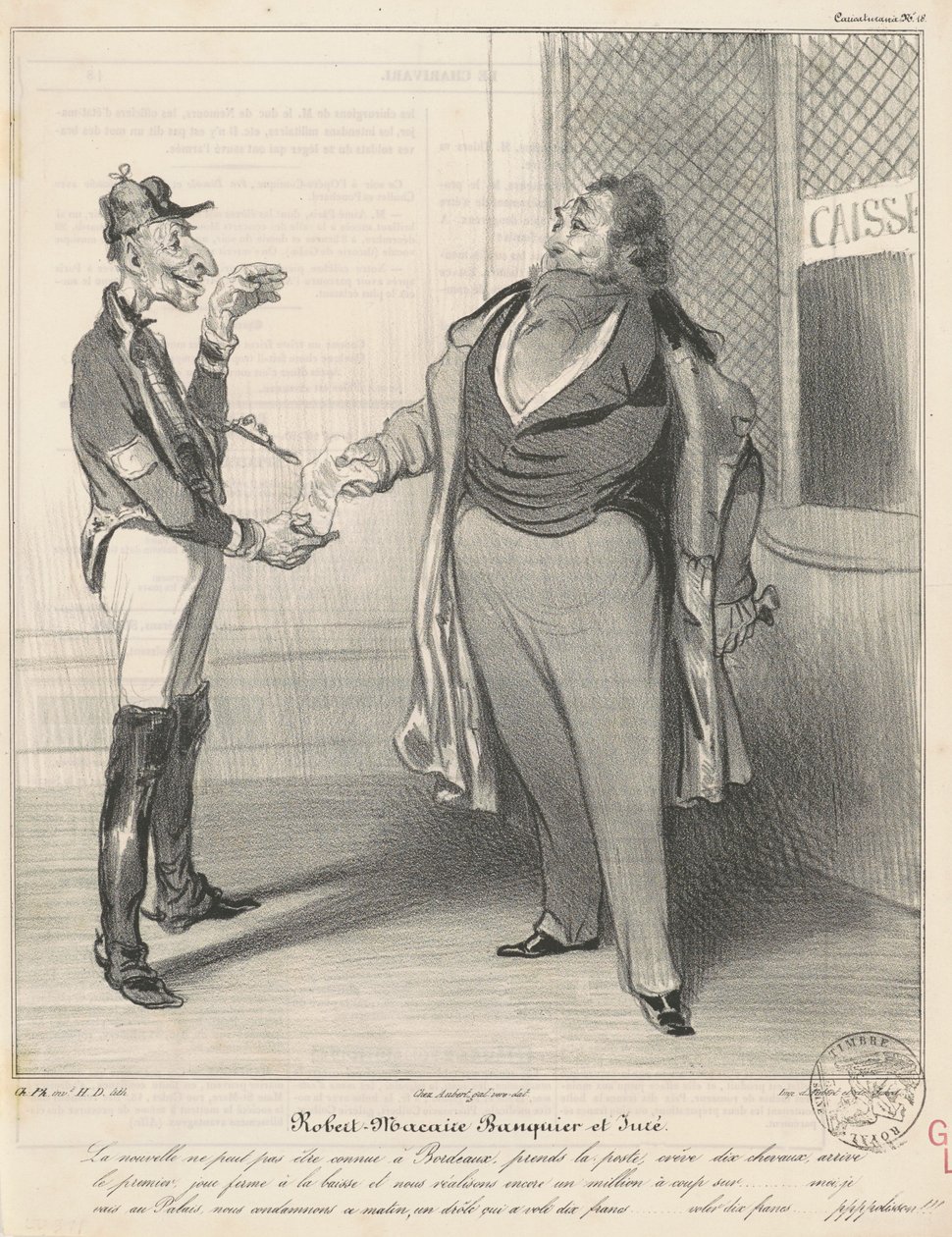 Robert Macaire banquero y jurado de Honoré Daumier