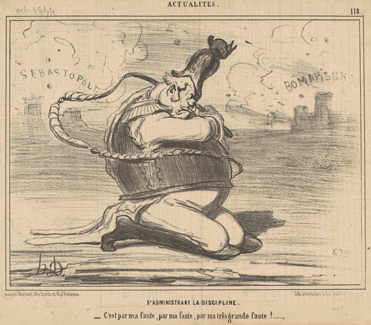 Administrándose la Disciplina... de Honoré Daumier