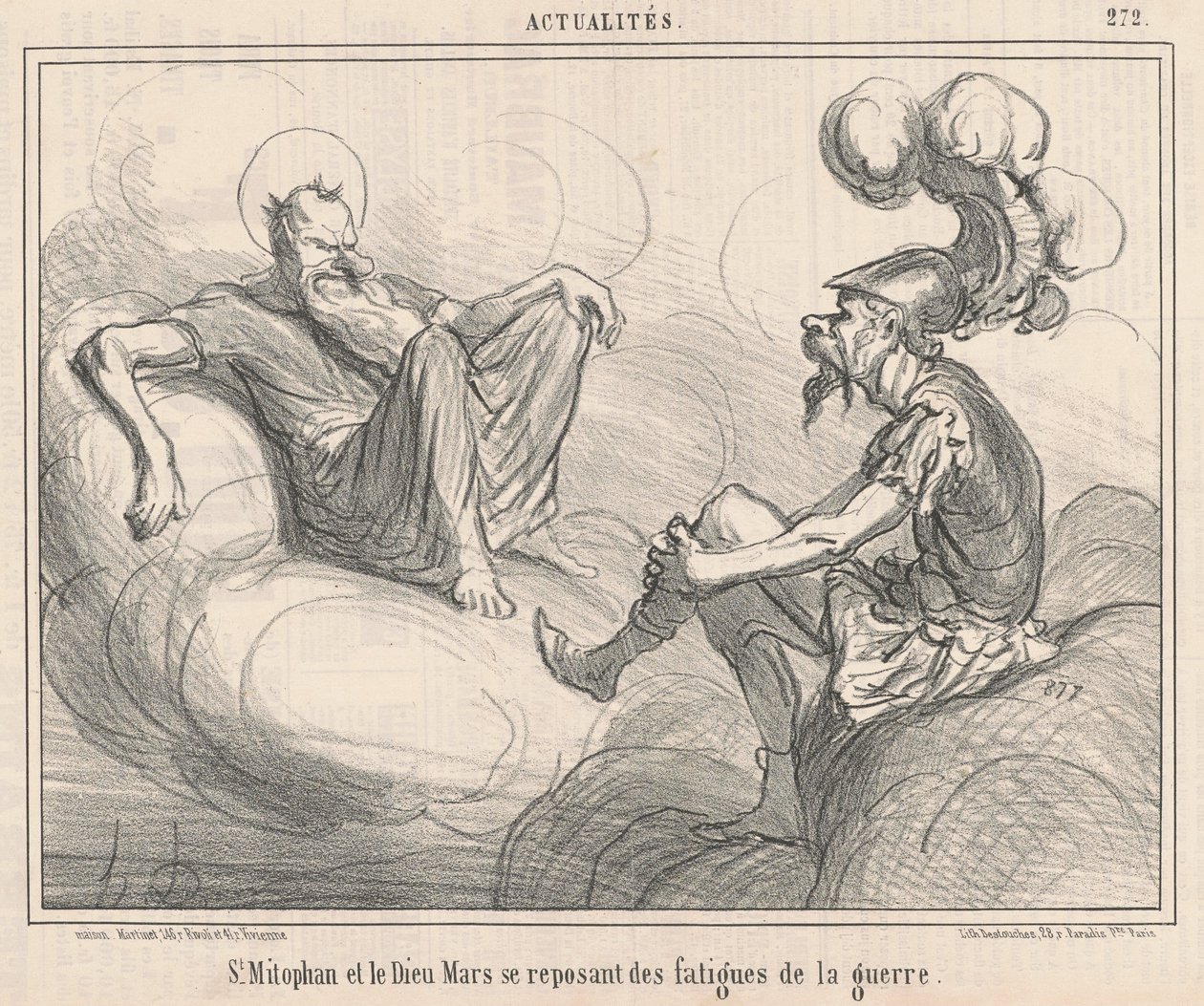 San Mitofán y el dios Marte de Honoré Daumier
