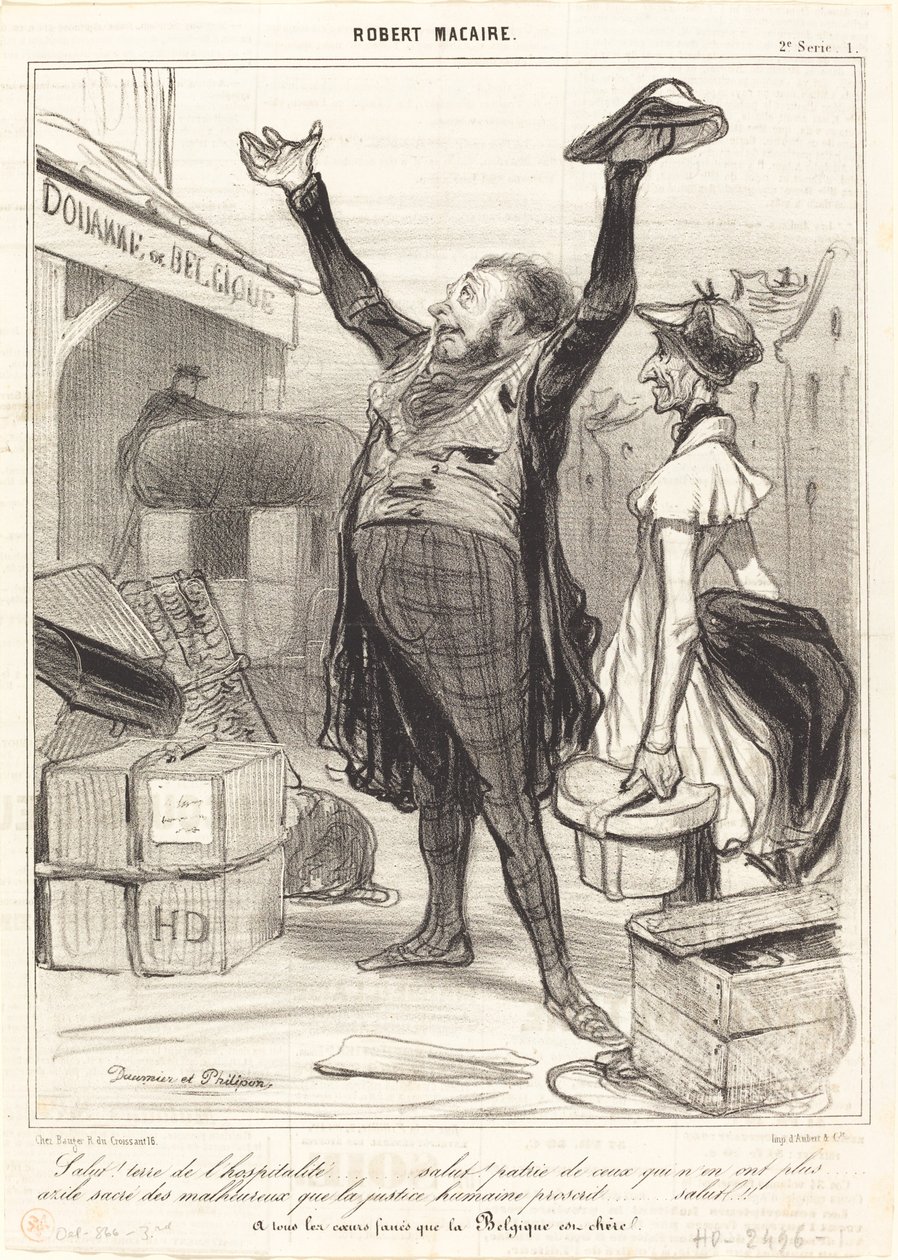 ¡Salud! Tierra de la hospitalidad... de Honoré Daumier