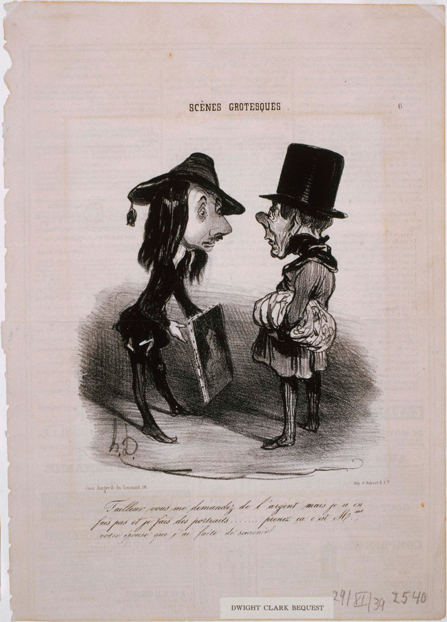 Escenas grotescas: Sastre... Toma esto... de Honoré Daumier