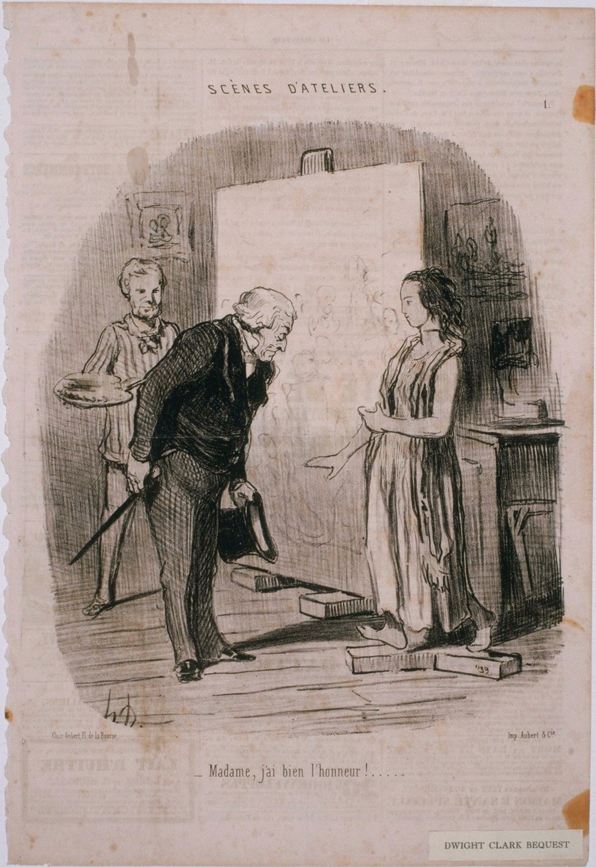 Escenas de Taller- ¡Madame, tengo el honor! de Honoré Daumier