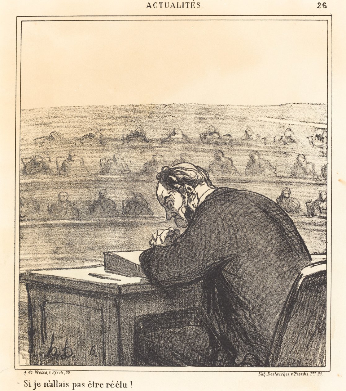 ¡Si no fuera a ser reelegido! de Honoré Daumier