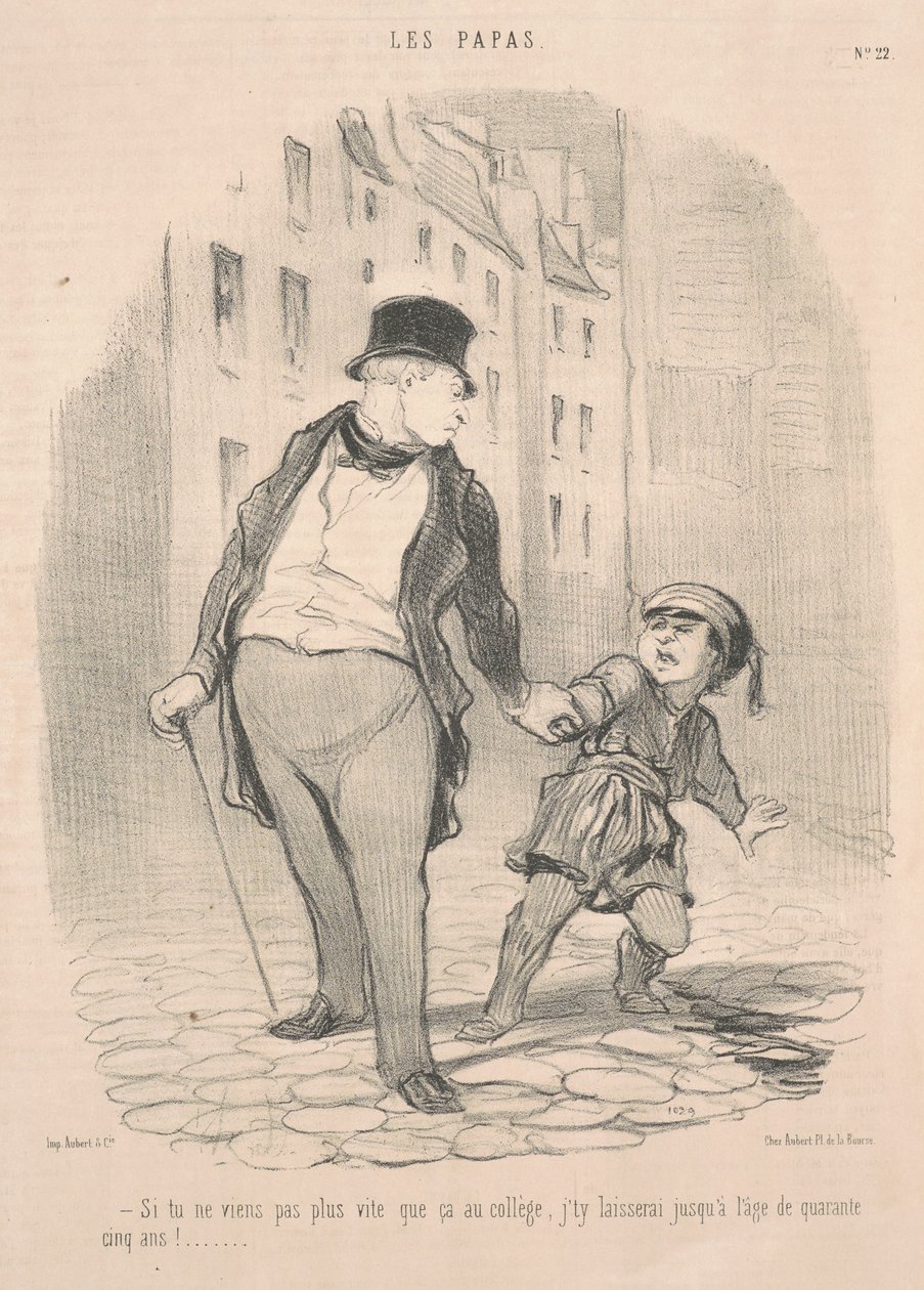 Si no vienes más que eso al colegio... de Honoré Daumier