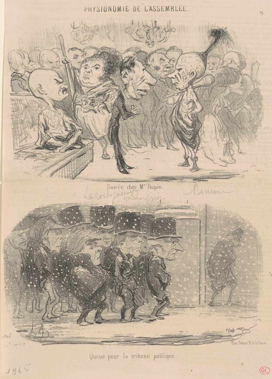 Velada en casa del Sr. Dupin de Honoré Daumier