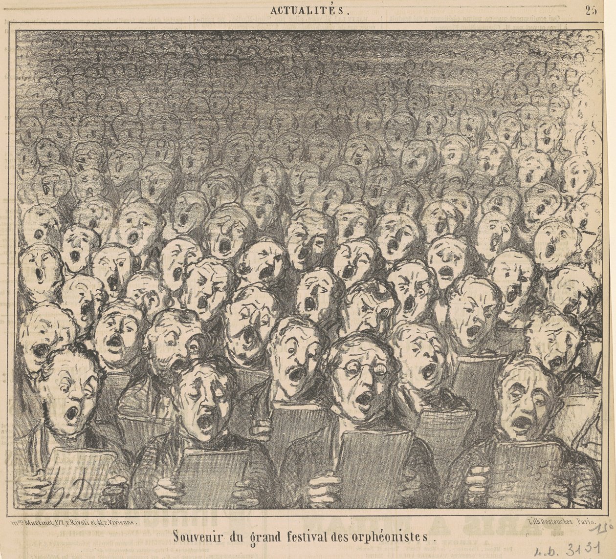 Recuerdo del gran festival de los orfeonistas de Honoré Daumier