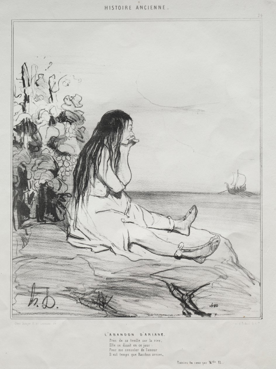 El Abandono de Ariadna de Honoré Daumier