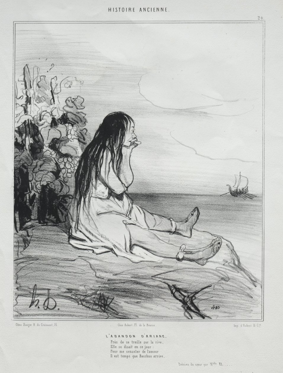 El Abandono de Ariadna de Honoré Daumier