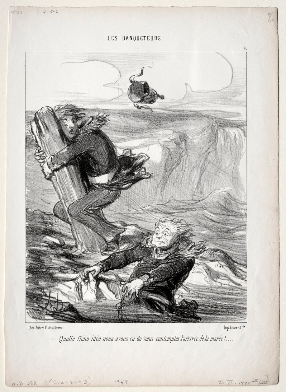 The Banqueters, plate 9: What a pitiful idea we have... de Honoré Daumier