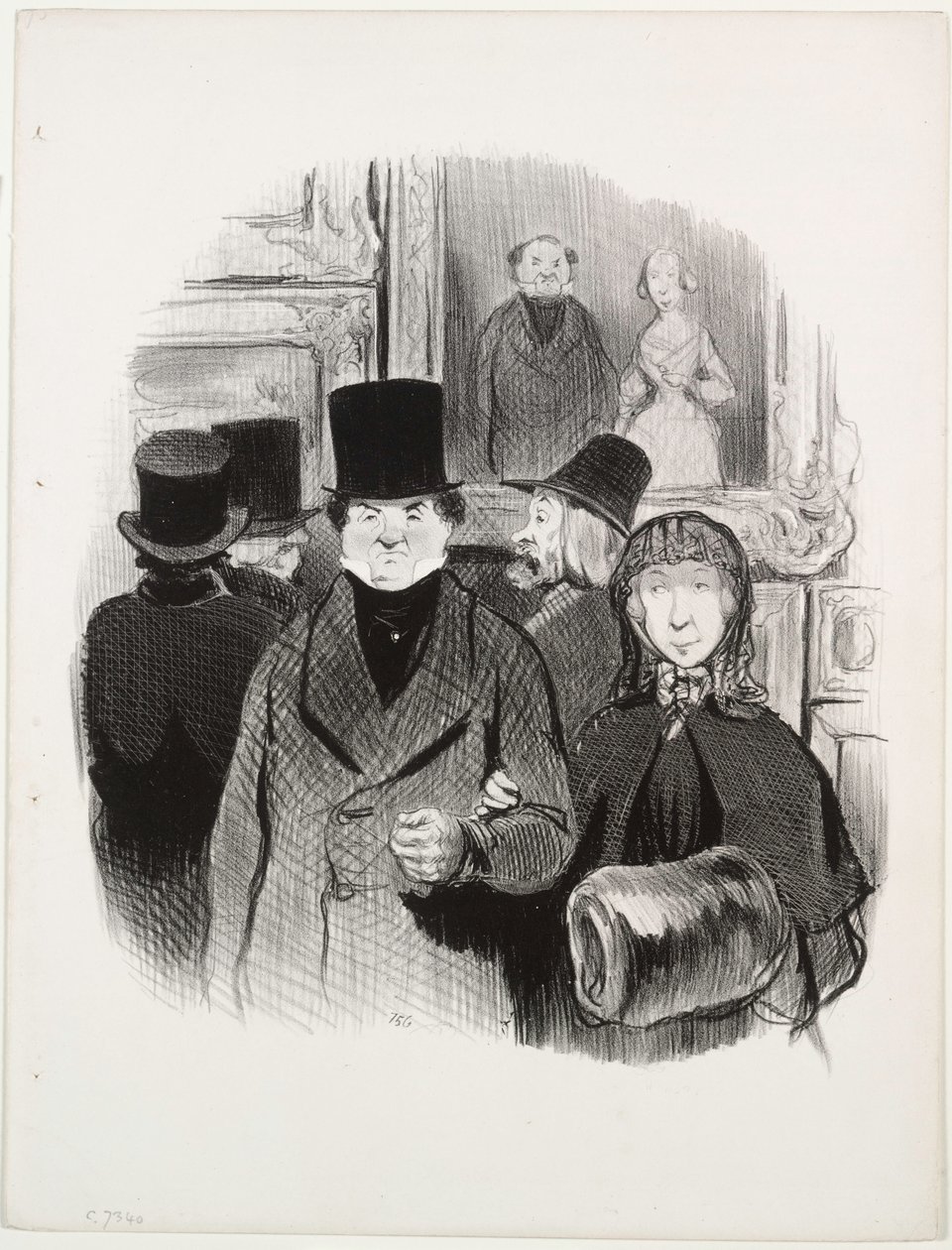 Los hermosos días de la vida, lámina 59: Cuando el retrato de uno está en el Salón de Honoré Daumier